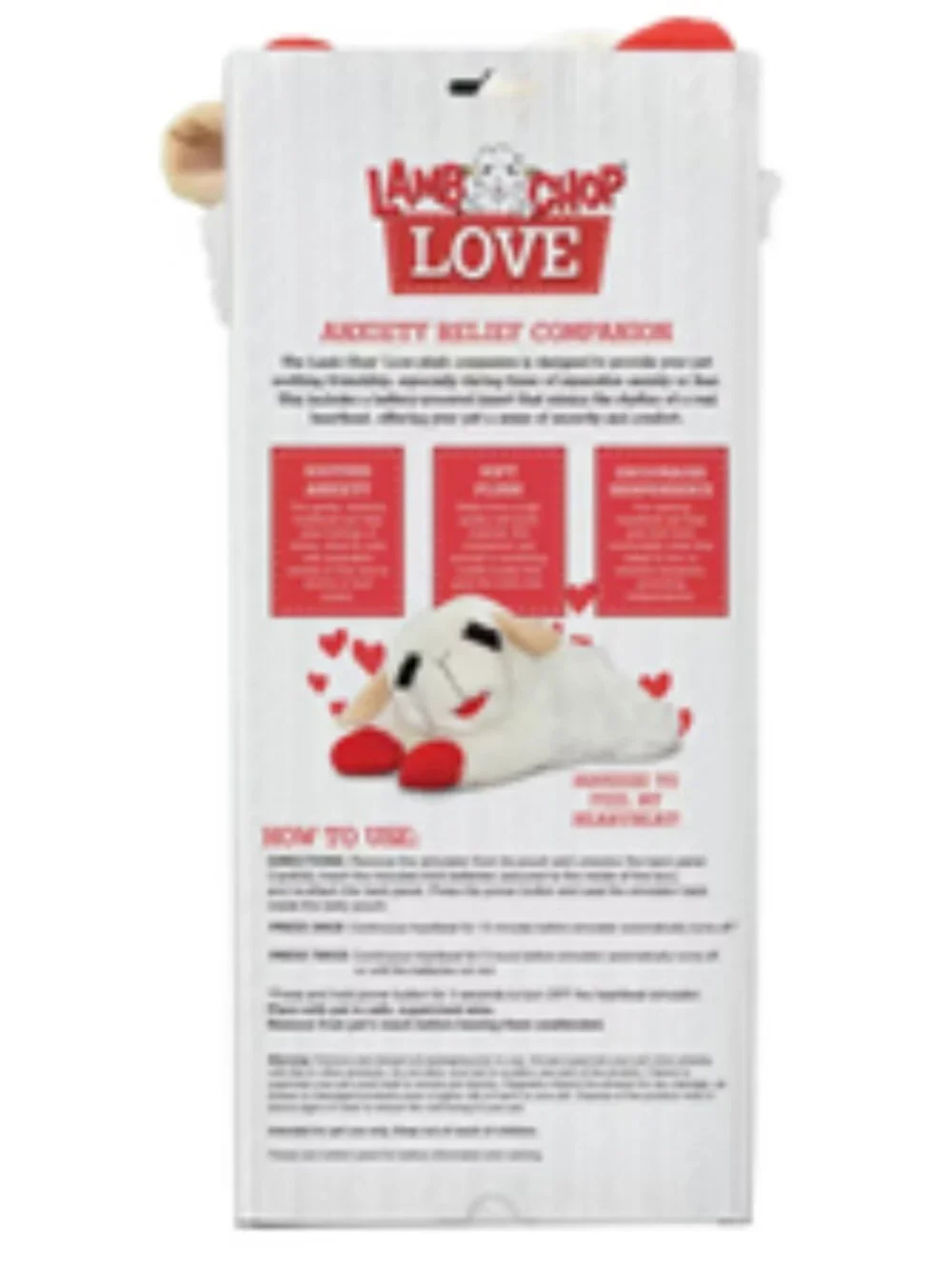 NEW Multipet's Lamb Chop Love w/ Heartbeat Calming Dog Toy for Puppies & Rescues